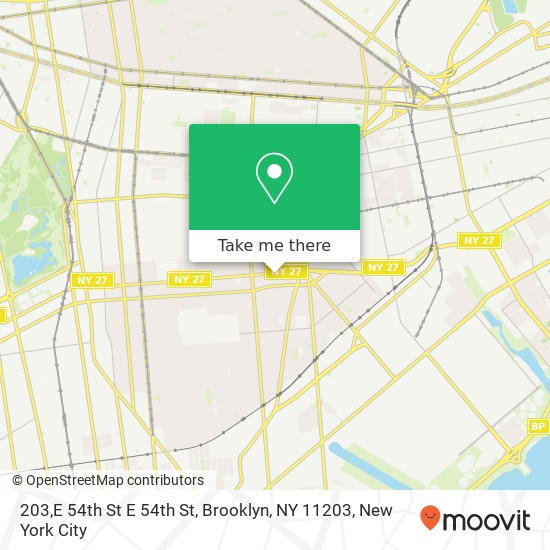 Mapa de 203,E 54th St E 54th St, Brooklyn, NY 11203