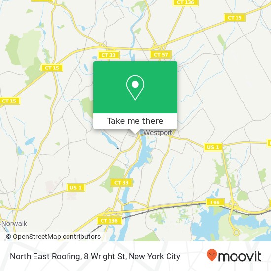 Mapa de North East Roofing, 8 Wright St