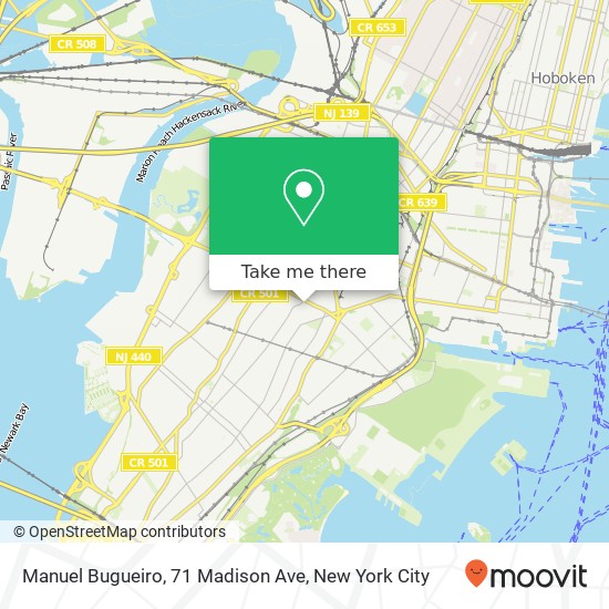 Mapa de Manuel Bugueiro, 71 Madison Ave