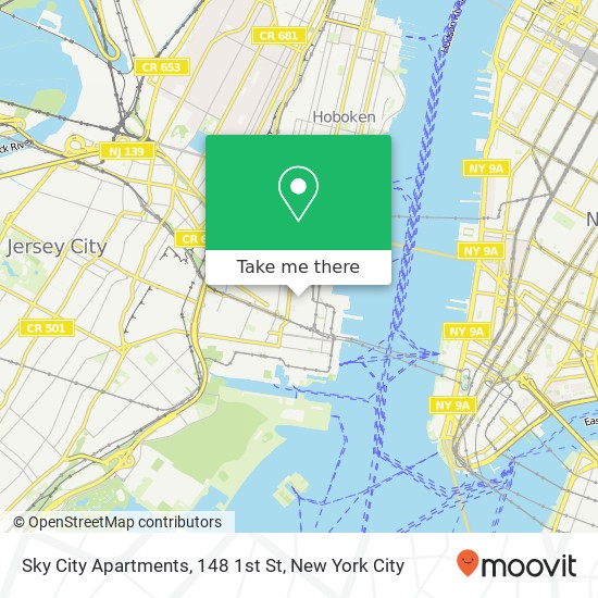 Sky City Apartments, 148 1st St map