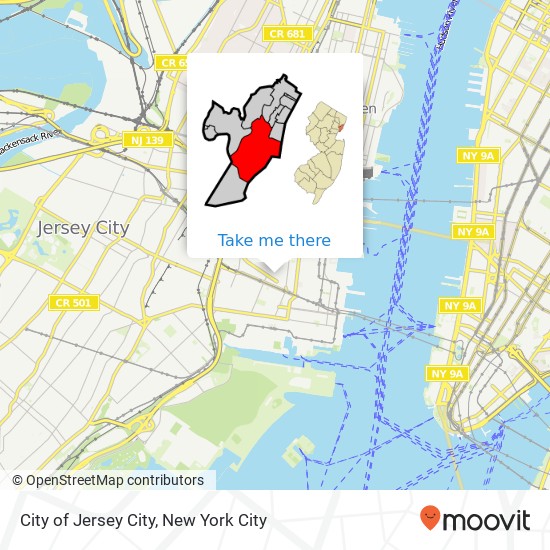 City of Jersey City map