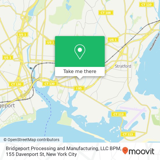 Bridgeport Processing and Manufacturing, LLC BPM, 155 Davenport St map