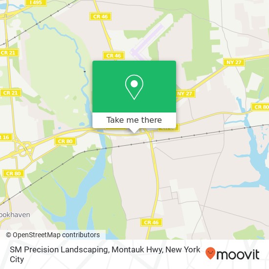 SM Precision Landscaping, Montauk Hwy map