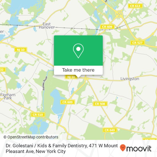 Dr. Golestani / Kids & Family Dentistry, 471 W Mount Pleasant Ave map