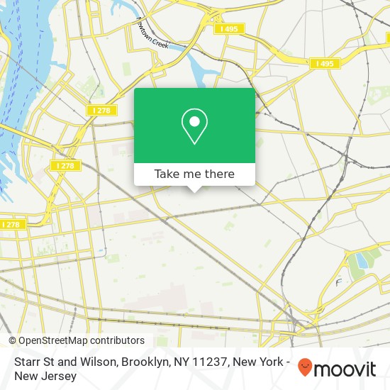 Mapa de Starr St and Wilson, Brooklyn, NY 11237