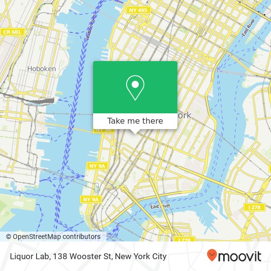 Mapa de Liquor Lab, 138 Wooster St