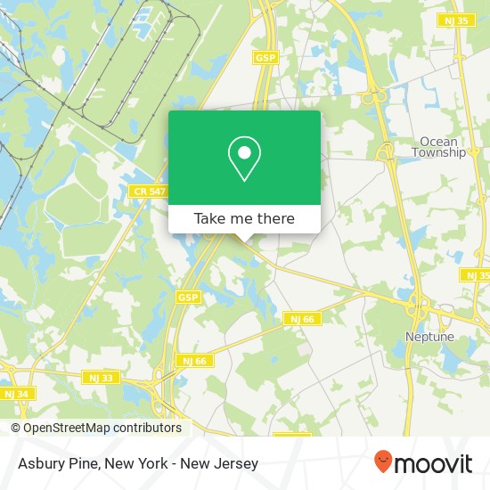 Mapa de Asbury Pine, Tinton Falls, NJ 07753