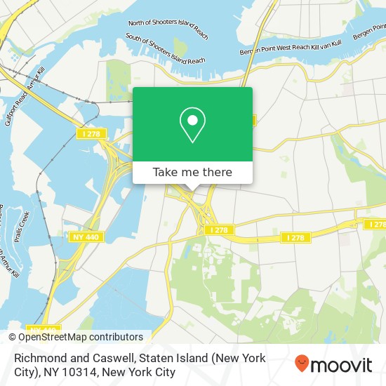 Mapa de Richmond and Caswell, Staten Island (New York City), NY 10314