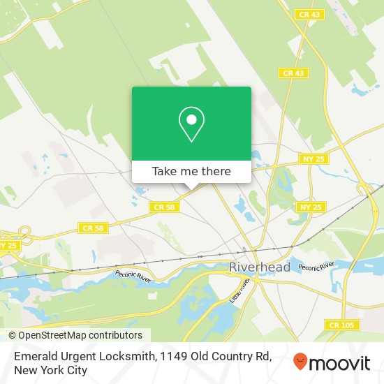 Emerald Urgent Locksmith, 1149 Old Country Rd map