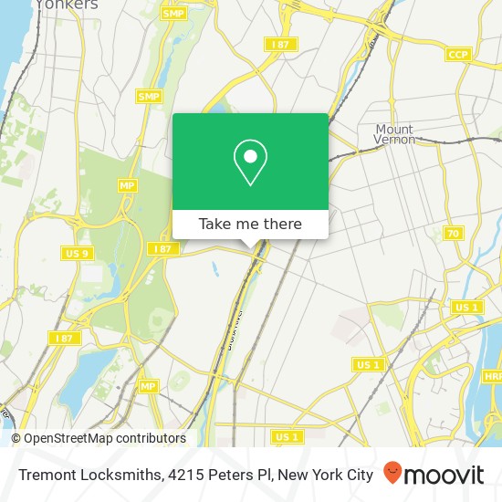 Mapa de Tremont Locksmiths, 4215 Peters Pl