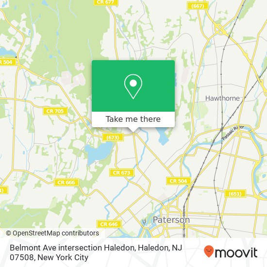 Mapa de Belmont Ave intersection Haledon, Haledon, NJ 07508