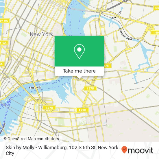 Skin by Molly - Williamsburg, 102 S 6th St map