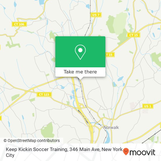 Mapa de Keep Kickin Soccer Training, 346 Main Ave