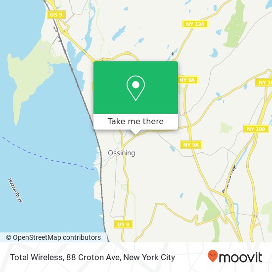 Mapa de Total Wireless, 88 Croton Ave