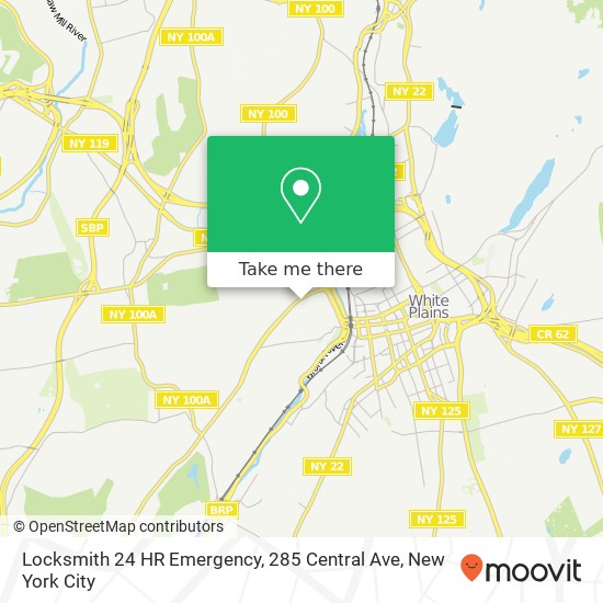 Locksmith 24 HR Emergency, 285 Central Ave map