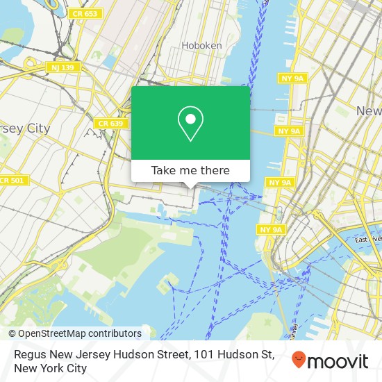 Mapa de Regus New Jersey Hudson Street, 101 Hudson St