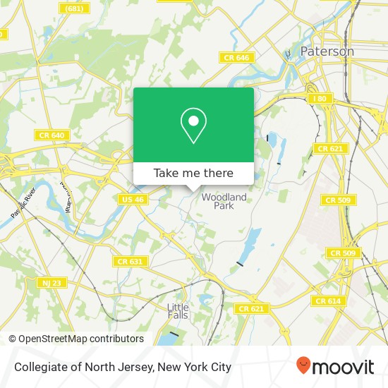 Mapa de Collegiate of North Jersey