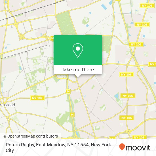 Mapa de Peters Rugby, East Meadow, NY 11554