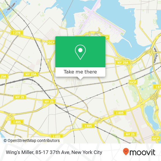Mapa de Wing's Miller, 85-17 37th Ave