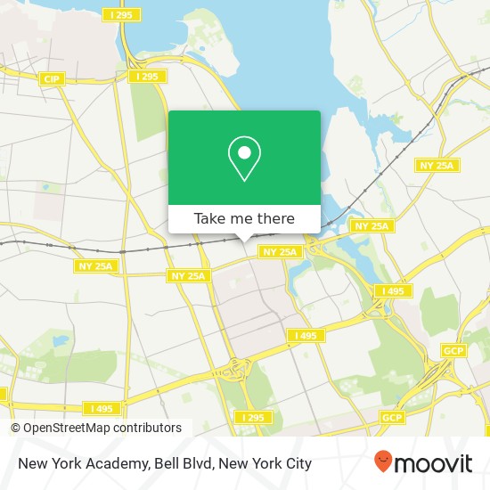 New York Academy, Bell Blvd map