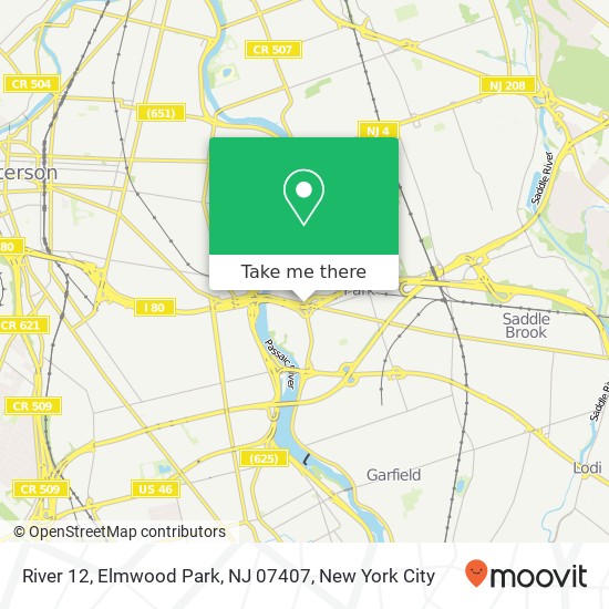 Mapa de River 12, Elmwood Park, NJ 07407