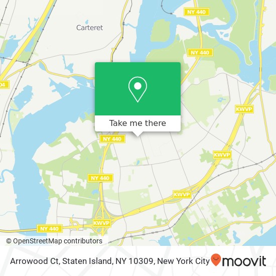 Mapa de Arrowood Ct, Staten Island, NY 10309
