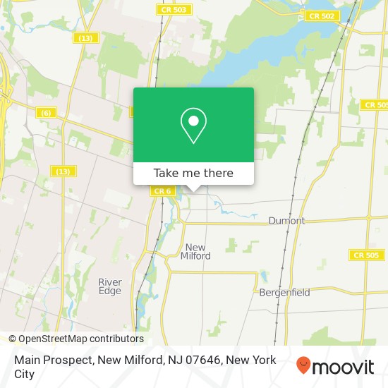 Mapa de Main Prospect, New Milford, NJ 07646