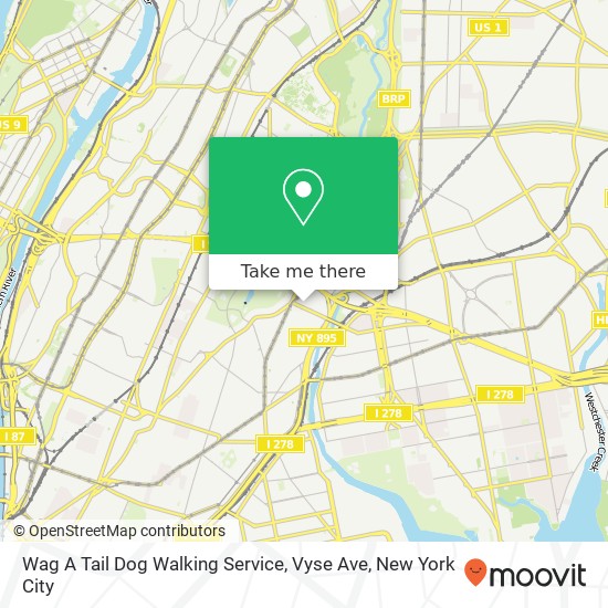 Mapa de Wag A Tail Dog Walking Service, Vyse Ave