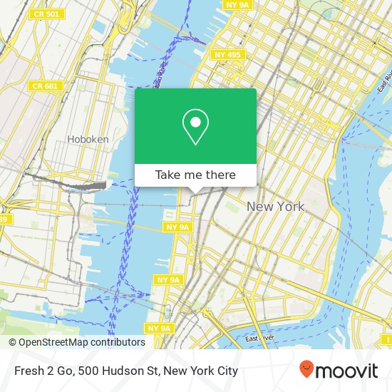 Mapa de Fresh 2 Go, 500 Hudson St