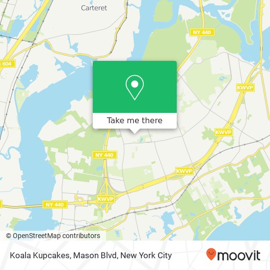 Koala Kupcakes, Mason Blvd map