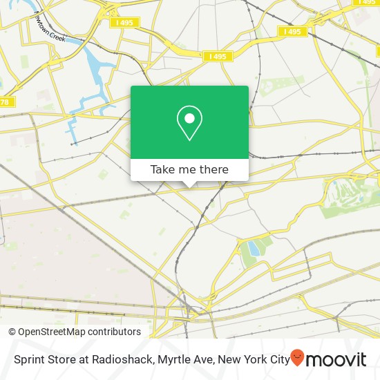 Mapa de Sprint Store at Radioshack, Myrtle Ave