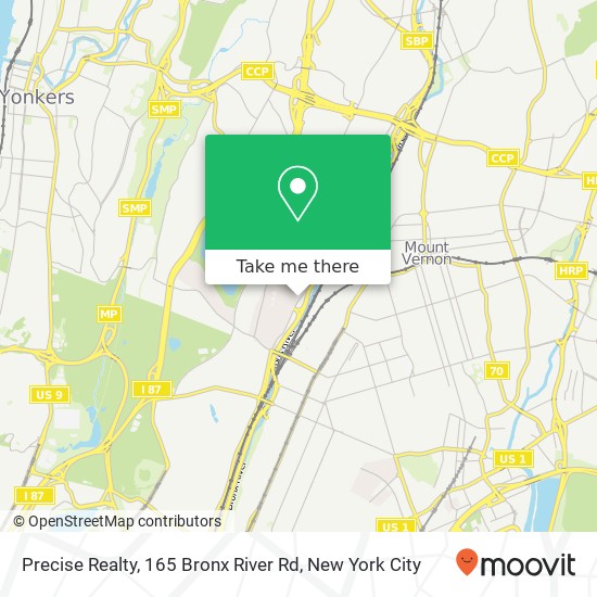 Precise Realty, 165 Bronx River Rd map