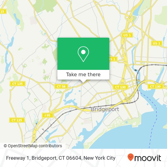 Freeway 1, Bridgeport, CT 06604 map