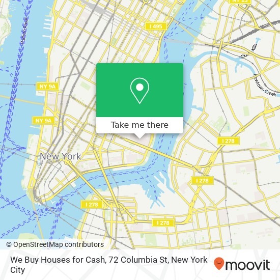 Mapa de We Buy Houses for Cash, 72 Columbia St