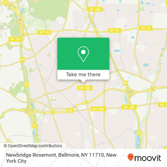 Mapa de Newbridge Rosemont, Bellmore, NY 11710