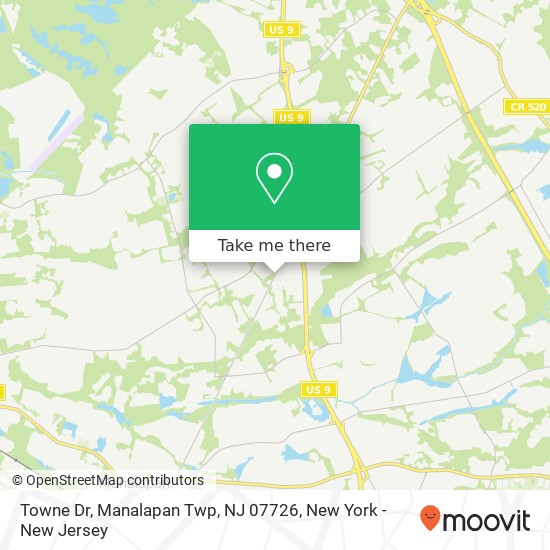 Towne Dr, Manalapan Twp, NJ 07726 map