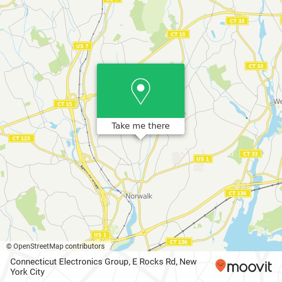 Connecticut Electronics Group, E Rocks Rd map