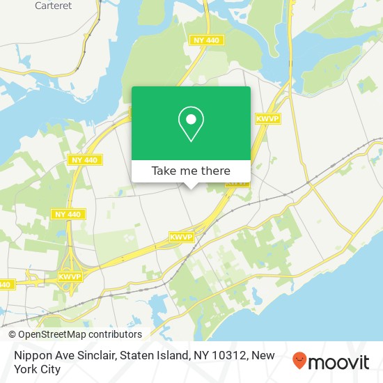 Mapa de Nippon Ave Sinclair, Staten Island, NY 10312