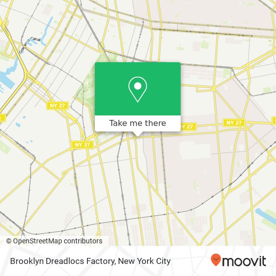 Mapa de Brooklyn Dreadlocs Factory