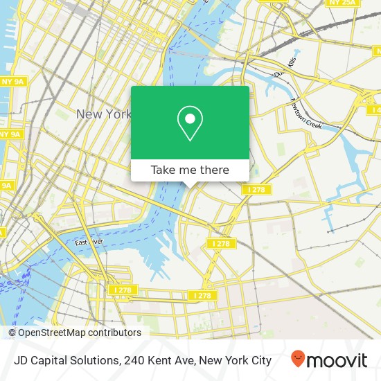 Mapa de JD Capital Solutions, 240 Kent Ave