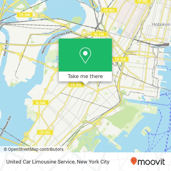 Mapa de United Car Limousine Service