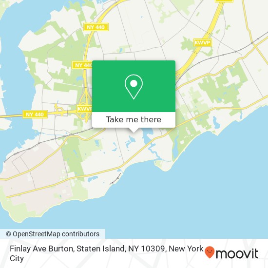 Mapa de Finlay Ave Burton, Staten Island, NY 10309