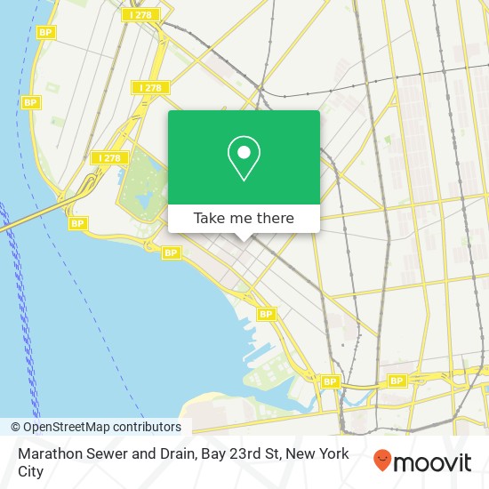 Mapa de Marathon Sewer and Drain, Bay 23rd St