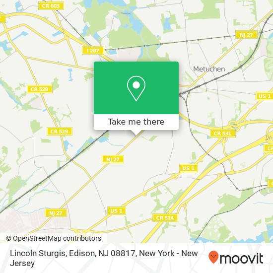 Lincoln Sturgis, Edison, NJ 08817 map