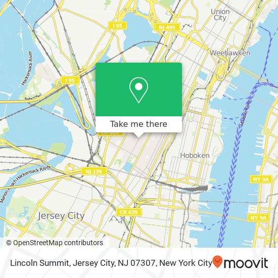 Mapa de Lincoln Summit, Jersey City, NJ 07307