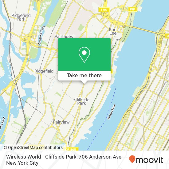 Wireless World - Cliffside Park, 706 Anderson Ave map