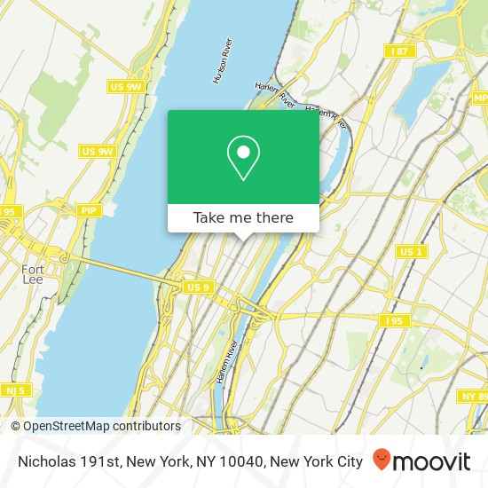 Mapa de Nicholas 191st, New York, NY 10040
