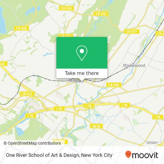 One River School of Art & Design map