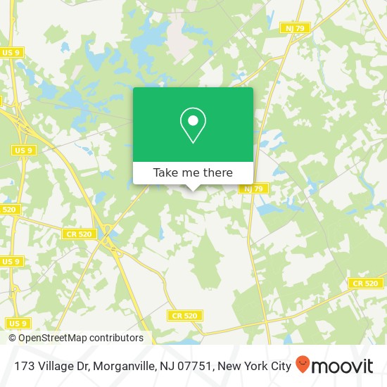 Mapa de 173 Village Dr, Morganville, NJ 07751