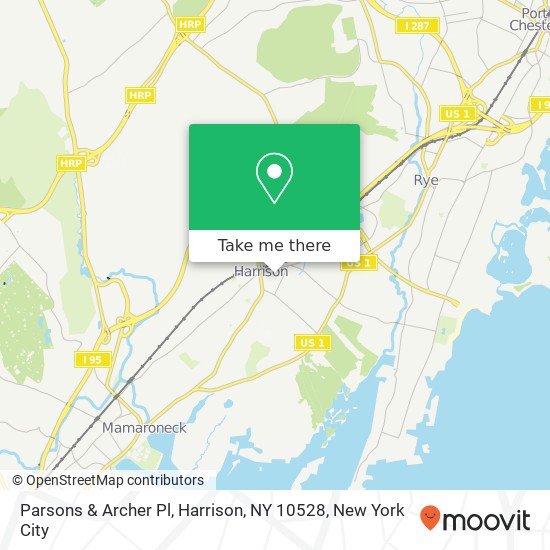 Mapa de Parsons & Archer Pl, Harrison, NY 10528